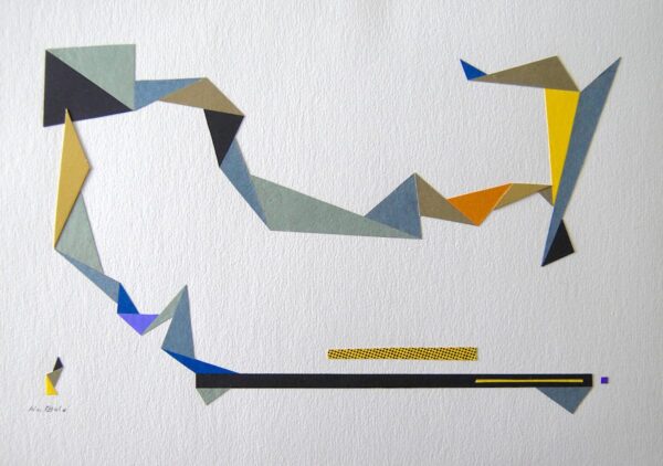 Abstrato Cinza e Amarelo